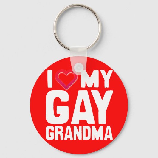 IK HOOP VAN MIJN GAY GRANDMA -.png Sleutelhanger (Voorkant)