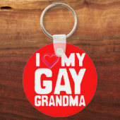 IK HOOP VAN MIJN GAY GRANDMA -.png Sleutelhanger (Voorkant)