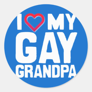 IK HOOP VAN MIJN GAY GRANDPA -.png Ronde Sticker