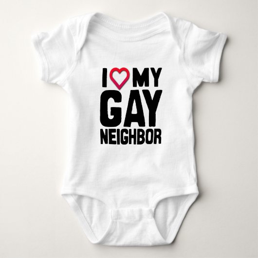 IK HOOP VAN MIJN GAY NEIGHBOR -.png Romper (Voorkant)