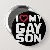 IK HOOP VAN MIJN GAY SON -.png Ronde Button 4,0 Cm (Voorkant /achterkant)