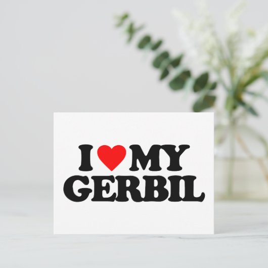 IK HOOP VAN MIJN GERBIL BRIEFKAART (Staand voorkant)