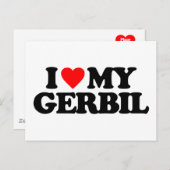 IK HOOP VAN MIJN GERBIL BRIEFKAART (Voorkant / Achterkant)