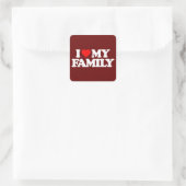 IK HOOP VAN MIJN GEZIN VIERKANTE STICKER (Tas)