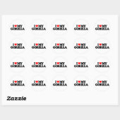 IK HOOP VAN MIJN GORILLA RONDE STICKER (Vel)