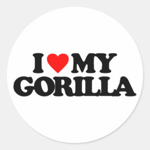 IK HOOP VAN MIJN GORILLA RONDE STICKER