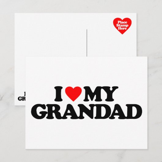 IK HOOP VAN MIJN GRANDAD BRIEFKAART (Voorkant / Achterkant)