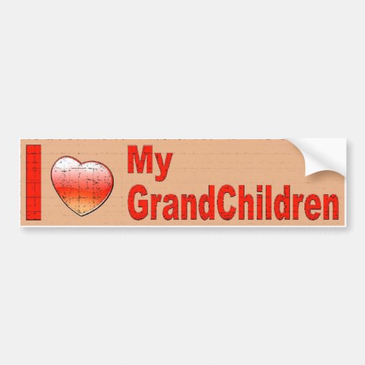 IK HOOP VAN MIJN GRANDCHILDREN BUMPERSTICKER (Voorkant)