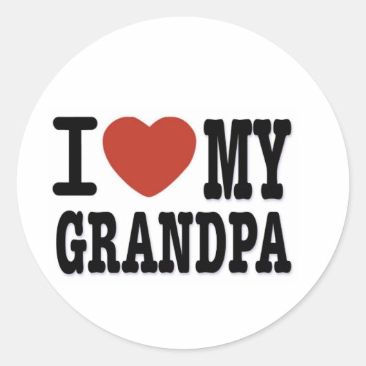 IK HOOP VAN MIJN GRANDPA RONDE STICKER (Voorkant)