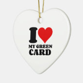 IK HOOP VAN MIJN GROENE KAART KERAMISCH ORNAMENT (Links)