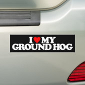 IK HOOP VAN MIJN GRONDHOG BUMPERSTICKER (Op auto)