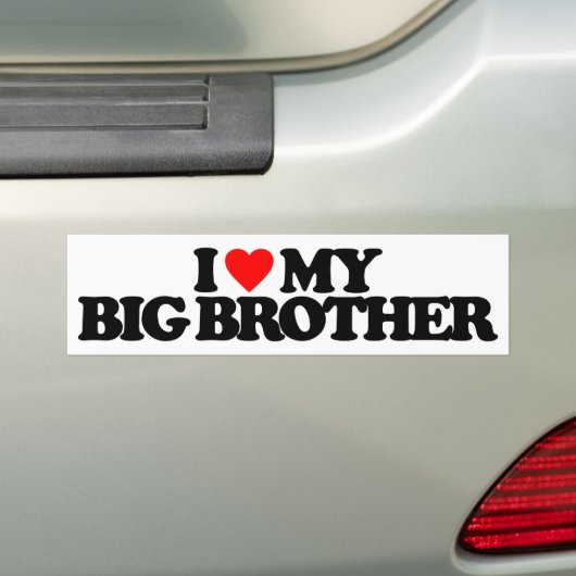 IK HOOP VAN MIJN GROTE BROER BUMPERSTICKER (Op auto)