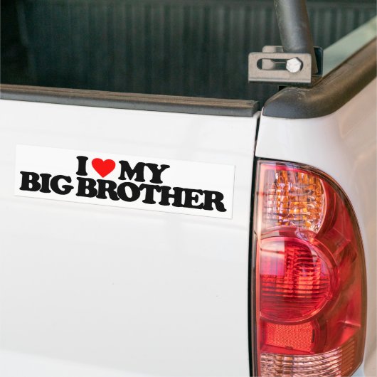 IK HOOP VAN MIJN GROTE BROER BUMPERSTICKER (Op Truck)