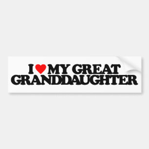 IK HOOP VAN MIJN GROTE GRANDDAUGHTER BUMPERSTICKER