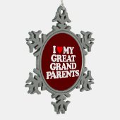 IK HOOP VAN MIJN GROTE GRANDPARENTEN TIN SNEEUWVLOK ORNAMENT (Links)