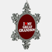 IK HOOP VAN MIJN GROTE GRANDSON TIN SNEEUWVLOK ORNAMENT (Links)