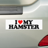 IK HOOP VAN MIJN HAMSTER BUMPERSTICKER (Op auto)