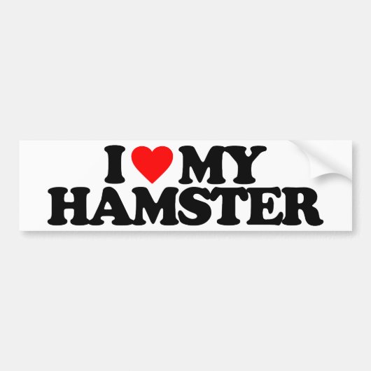 IK HOOP VAN MIJN HAMSTER BUMPERSTICKER (Voorkant)