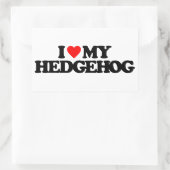 IK HOOP VAN MIJN HEDGEHOG RECHTHOEKIGE STICKER (Tas)