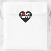 IK HOOP VAN MIJN HIPPO HART STICKER (Tas)