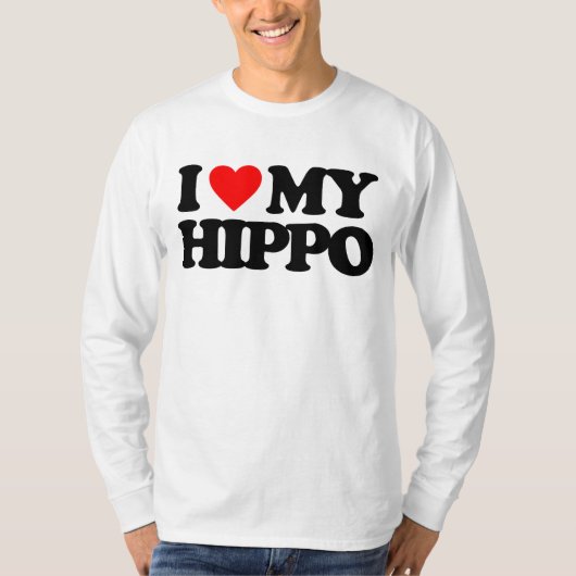 IK HOOP VAN MIJN HIPPO T-SHIRT (Voorkant)