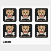 IK HOOP VAN MIJN HOND EN MISSCHIEN 3 MENSEN schatt Vierkante Sticker (Vel)