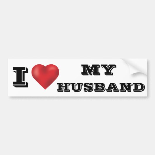 IK HOOP VAN MIJN HUSBAND BUMPERSTICKER (Voorkant)