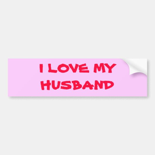 IK HOOP VAN MIJN HUSBAND BUMPERSTICKER (Voorkant)