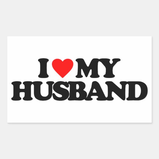 IK HOOP VAN MIJN HUSBAND RECHTHOEKIGE STICKER (Voorkant)