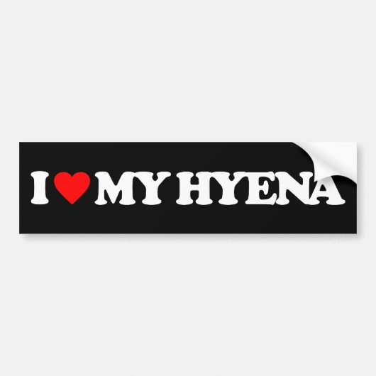 IK HOOP VAN MIJN HYENA BUMPERSTICKER (Voorkant)