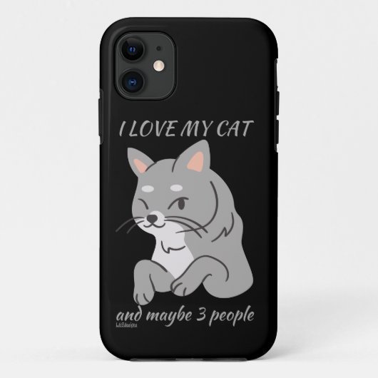 IK HOOP VAN MIJN KAT EN MISSCHIEN 3 MENSEN schatti Case-Mate iPhone Case (Achterkant)