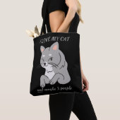IK HOOP VAN MIJN KAT EN MISSCHIEN 3 MENSEN schatti Tote Bag (Dichtbij)