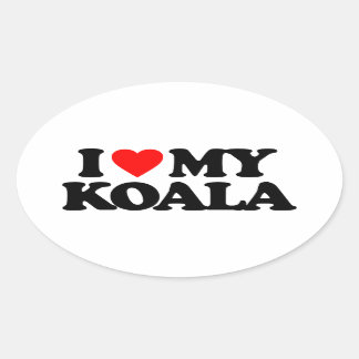 IK HOOP VAN MIJN KOALA OVALE STICKER