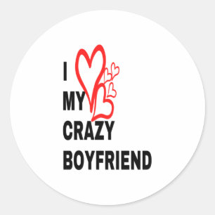 IK HOOP VAN MIJN KRAZY BOYFRIEND RONDE STICKER