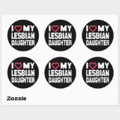IK HOOP VAN MIJN LESBIAANSE DOUGHTER - -.png Ronde Sticker (Vel)