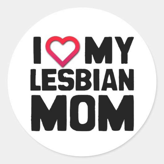 IK HOOP VAN MIJN LESBIAANSE MOM RONDE STICKER (Voorkant)
