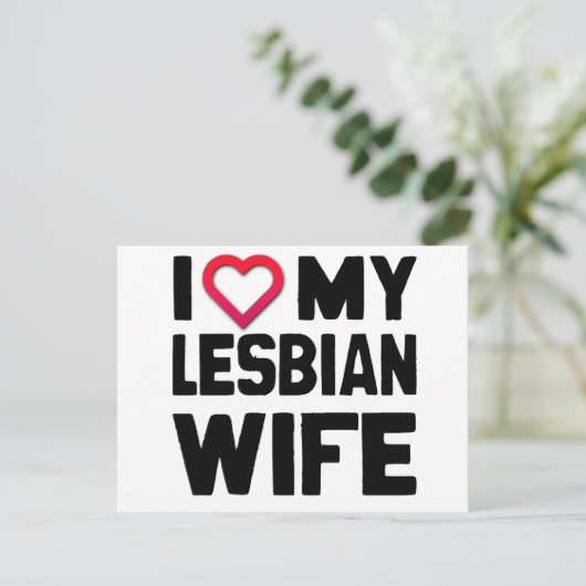 IK HOOP VAN MIJN LESBIAANSE WIFE -.png Briefkaart (Staand voorkant)