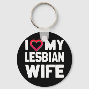 IK HOOP VAN MIJN LESBIAANSE WIFE - WITTE -.png Sleutelhanger