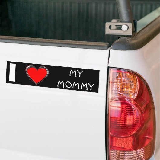 IK HOOP VAN MIJN MOMMY "HART" BUMPERSTICKER (Op Truck)