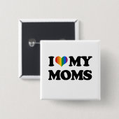 IK HOOP VAN MIJN MOMS VIERKANTE BUTTON 5,1 CM (Voorkant /achterkant)