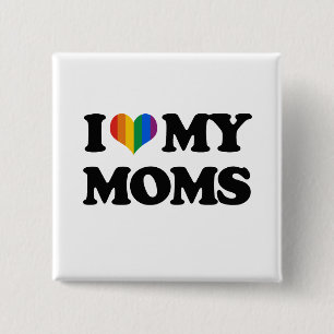 IK HOOP VAN MIJN MOMS VIERKANTE BUTTON 5,1 CM