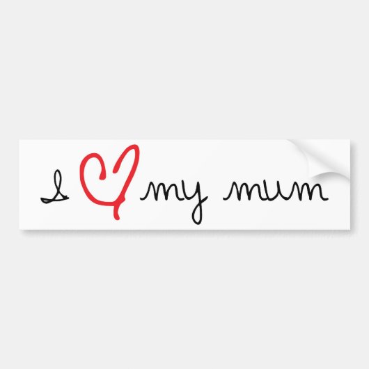 IK HOOP VAN MIJN MUM BUMPERSTICKER (Voorkant)