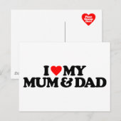 IK HOOP VAN MIJN MUM EN DAD BRIEFKAART (Voorkant / Achterkant)