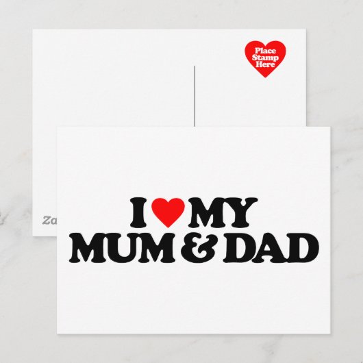 IK HOOP VAN MIJN MUM EN DAD BRIEFKAART (Voorkant / Achterkant)