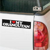 IK HOOP VAN MIJN ORANGUTAN BUMPERSTICKER (Op Truck)