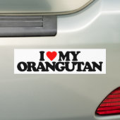 IK HOOP VAN MIJN ORANGUTAN BUMPERSTICKER (Op auto)