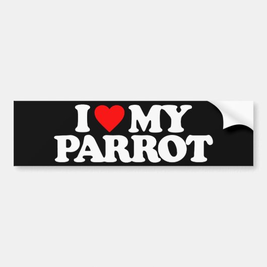 IK HOOP VAN MIJN PARROT BUMPERSTICKER (Voorkant)