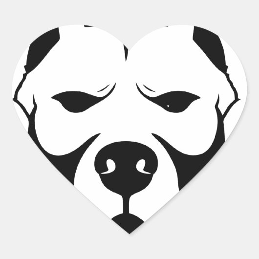 IK HOOP VAN MIJN PITBULL PIT BULL pet hondenras Hart Sticker (Voorkant)