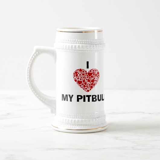 IK HOOP VAN MIJN PITBULL STEIN BIERPUL (Links)
