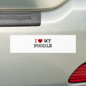 IK HOOP VAN MIJN POODLE BUMPERSTICKER (Op auto)